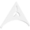 Ekena Millwork Pitch Naple Architectural Grade PVC Gable Pediment, 36"W x 21"H x 1"P (14/12) GPP036X021X100NAP - alternate 1